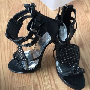 Sexy Black Studded Sandals